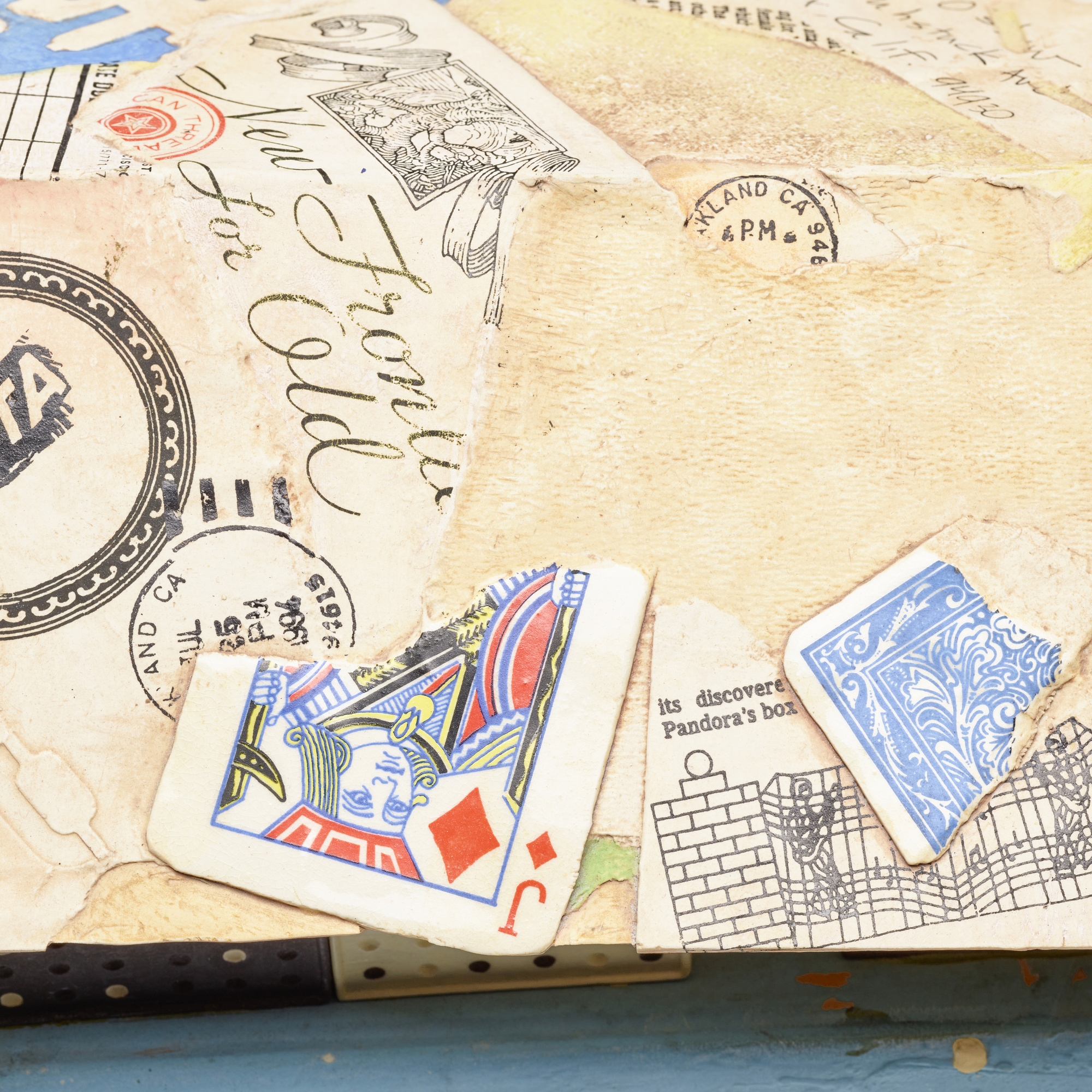 Artwork by Richard Blake Shaw, Domino House, Made of glazed porcelain with