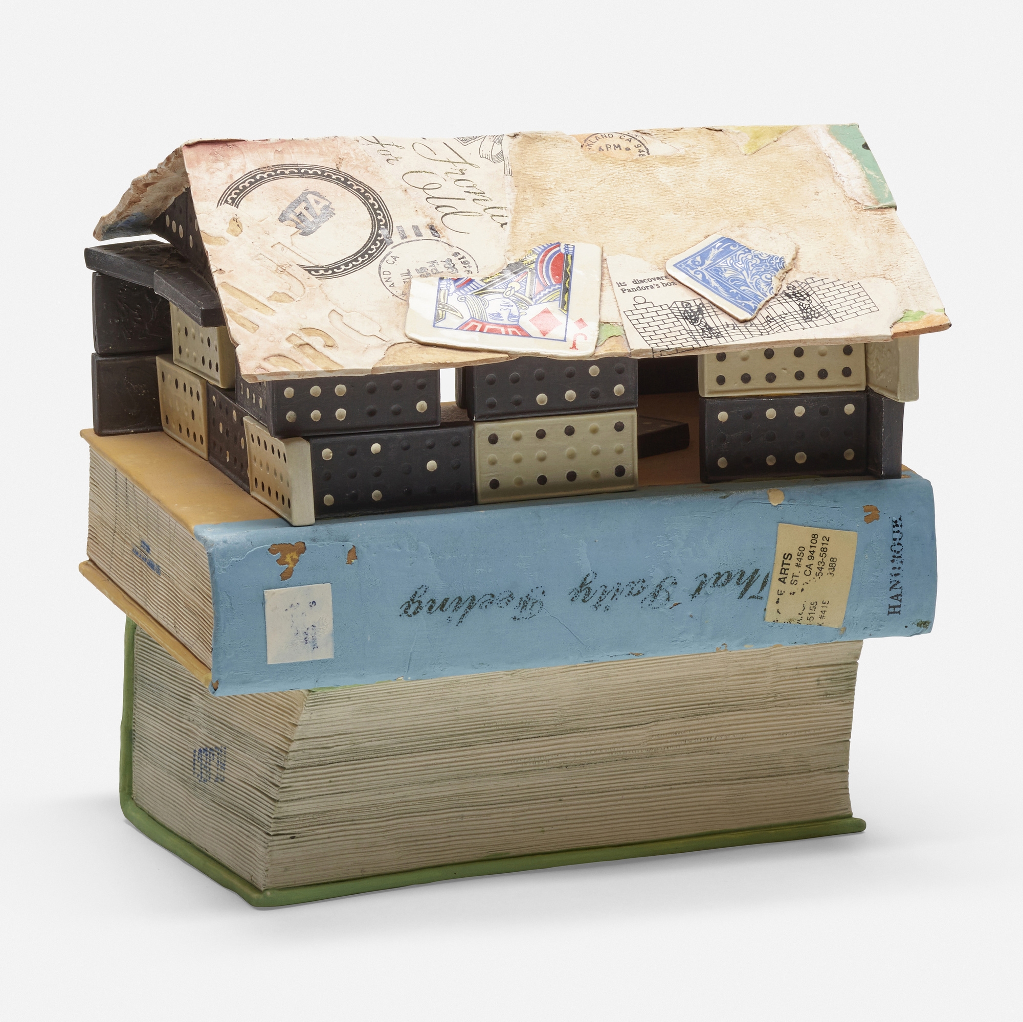 Artwork by Richard Blake Shaw, Domino House, Made of glazed porcelain with