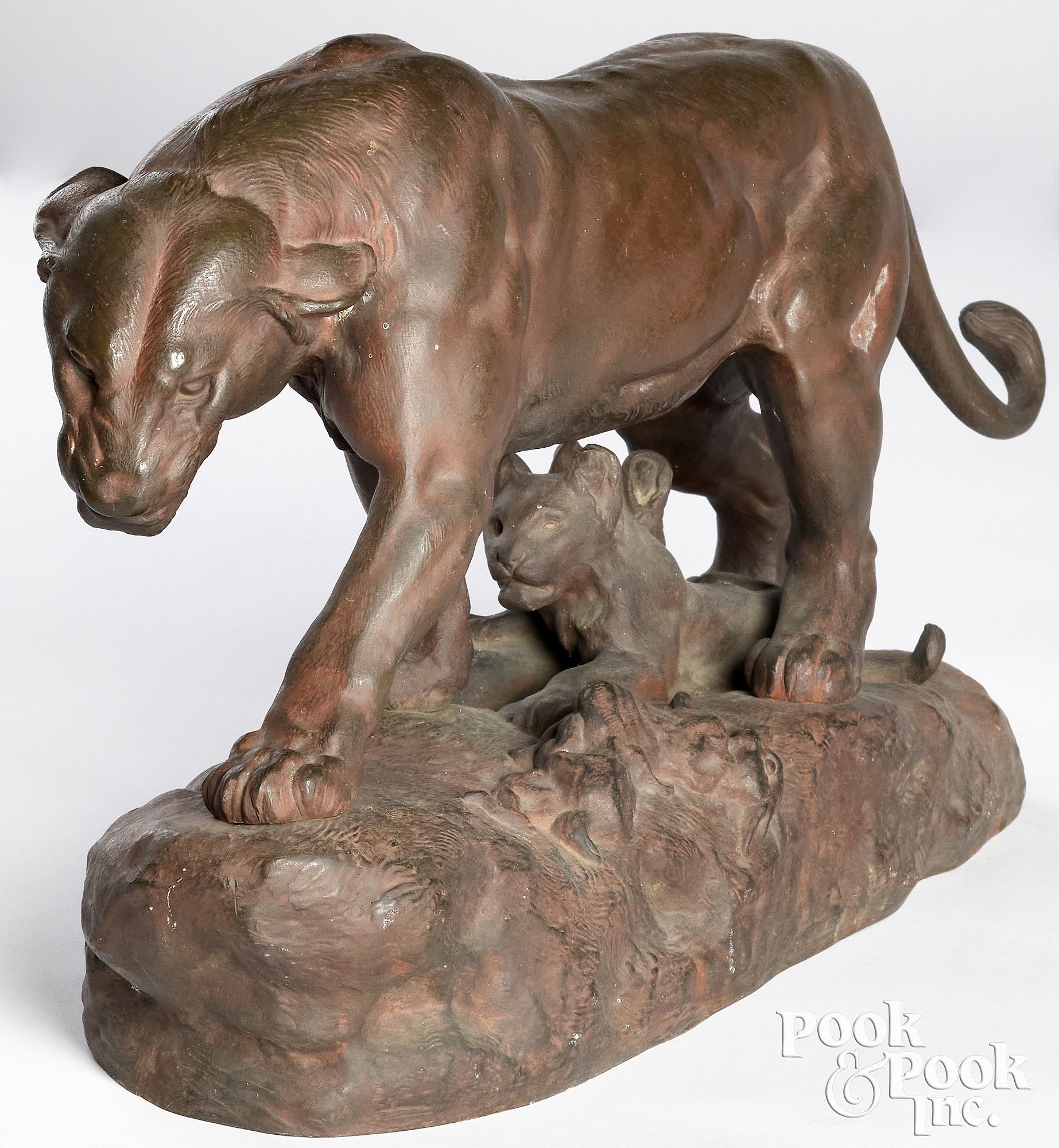 Charles Valton | Charles Valton bronze of a lioness and cubs (1851 ...