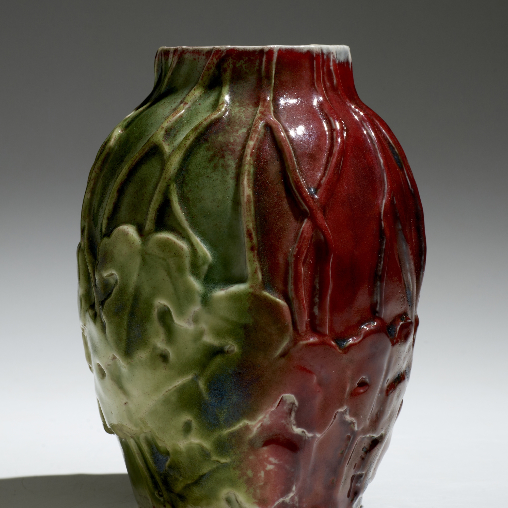 Artwork by Mary Louise Mclaughlin, Exceptional Losanti vase with grapevines, Made of glazed porcelain