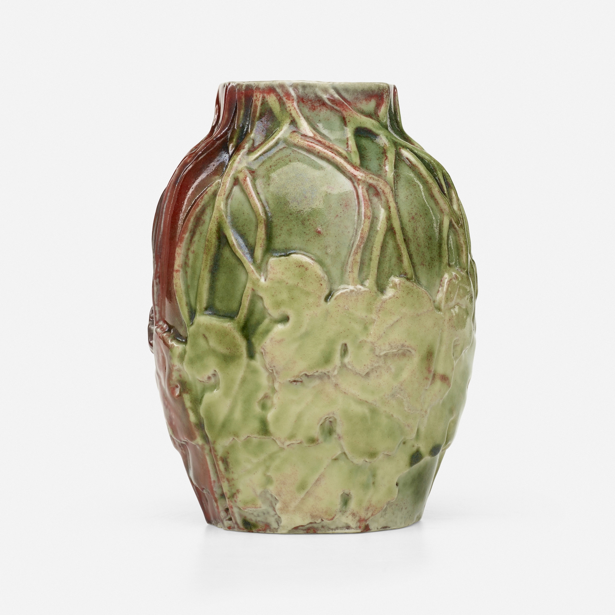 Artwork by Mary Louise Mclaughlin, Exceptional Losanti vase with grapevines, Made of glazed porcelain