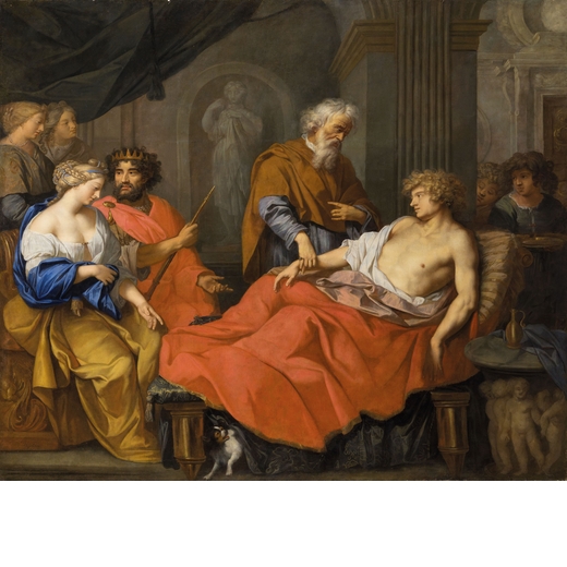 Artwork by Jacques Vaillant, Antioco e Stratonice, Made of oil on canvas