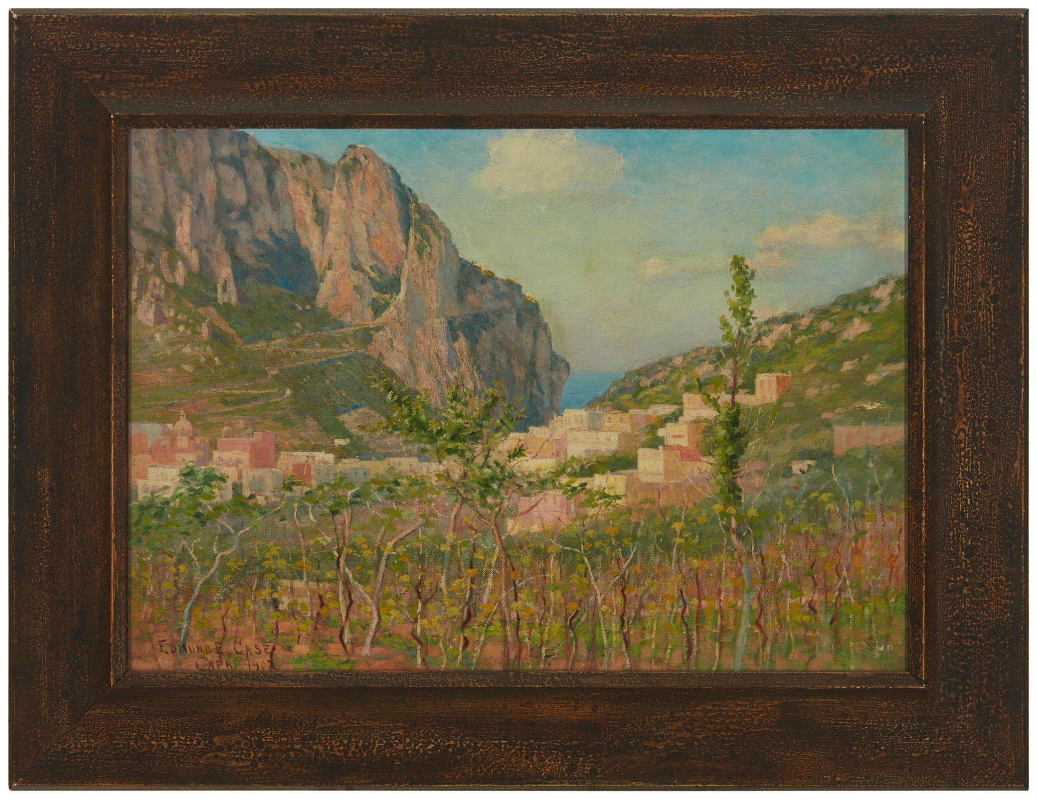 Edmund Elisha Case | A mountainous townscape (1902) | MutualArt