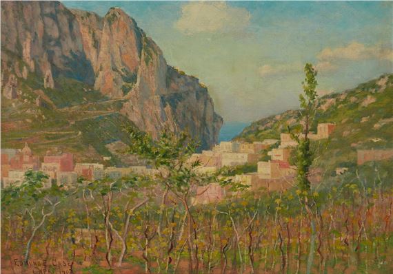 Edmund Elisha Case | A mountainous townscape (1902) | MutualArt