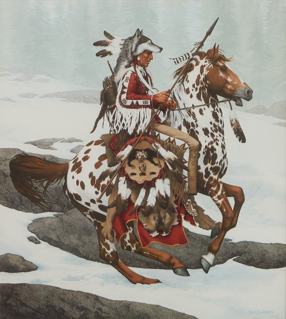 Artwork by Bev Doolittle, 3 Signed Bev Doolittle Prints, Made of color offset lithographs on paper