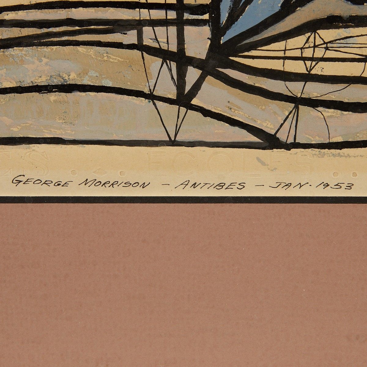 George Morrison | George Morrison Antibes 1953 Ink and Watercolor (1953 ...