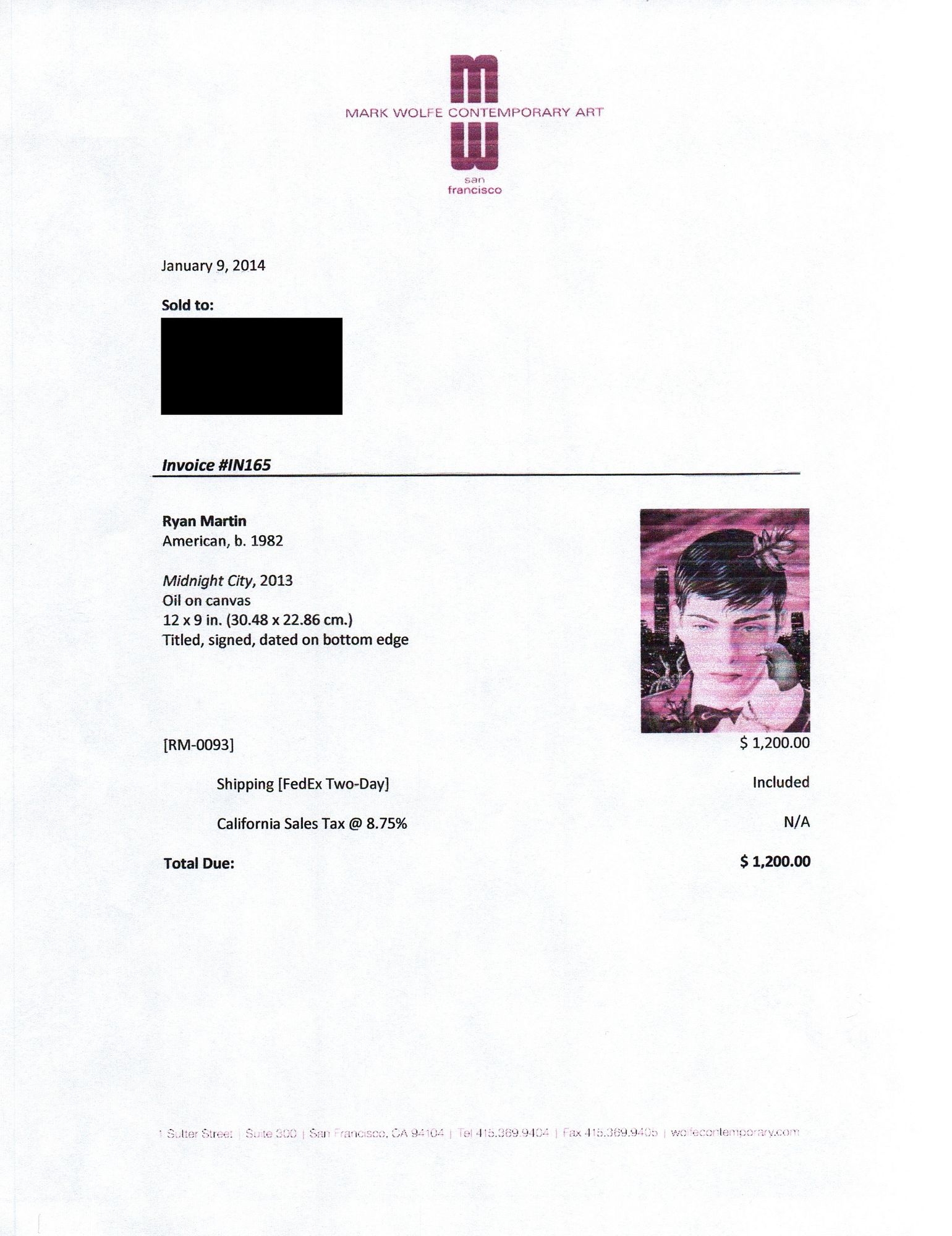 Artwork by Ryan Martin, Ryan Martin "Midnight City" Oil on Canvas 2013, Made of Oil on canvas