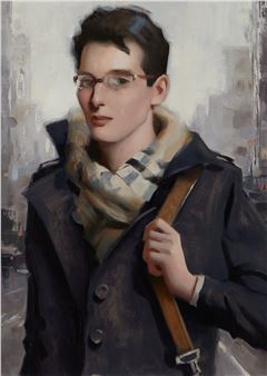 Kai McCall "Cold City Picture" Oil Painting - Kai McCall