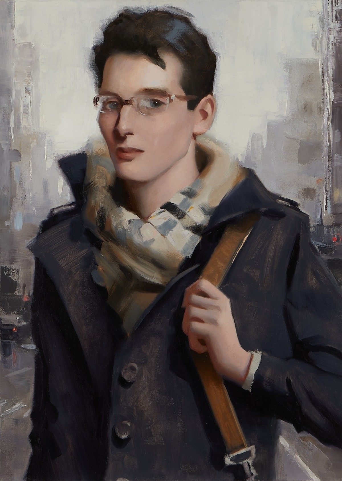 Artwork by Kai McCall, Kai McCall "Cold City Picture" Oil Painting, Made of Oil on canvas