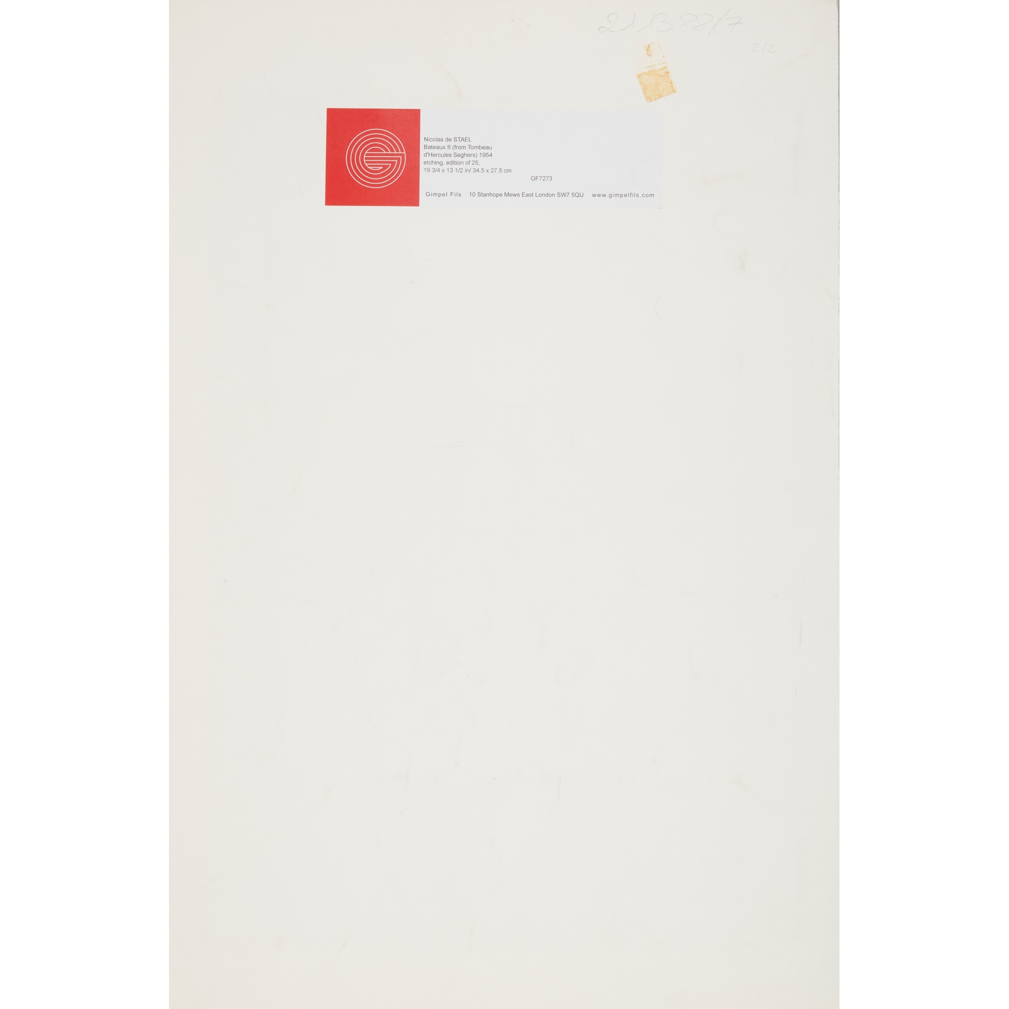 Nicolas de Staël | BATEAUX I AND II, FROM 'TOMBEAU D'HERCULES SEGHERS ...