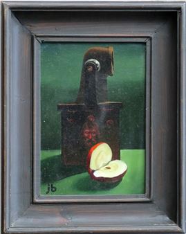 Klusā daba ar gludekli 1980 - Juris Bindemanis