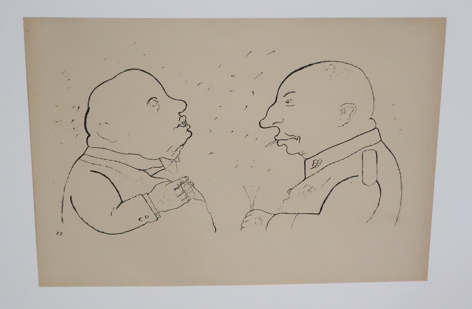 Artwork by George Grosz, "Die Verantwortlichen", Made of Original Lithograph
