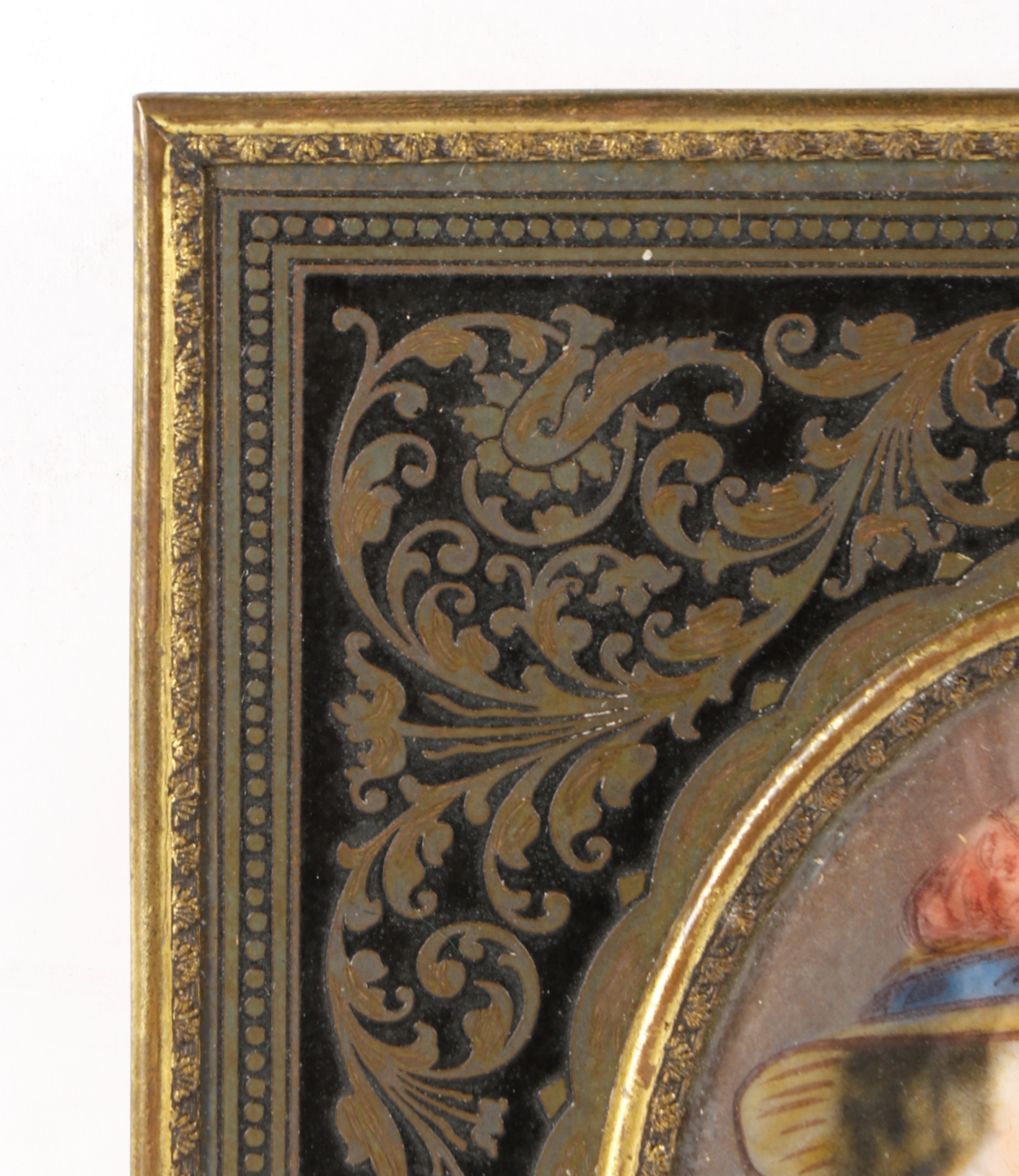 Artwork by Mary Stuart, Collection of 4 Miniature Portraits, 19th C., Made of red bound