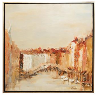 Susie Pryor, Oil on Panel Venetian Scene Painting - Susie Pryor