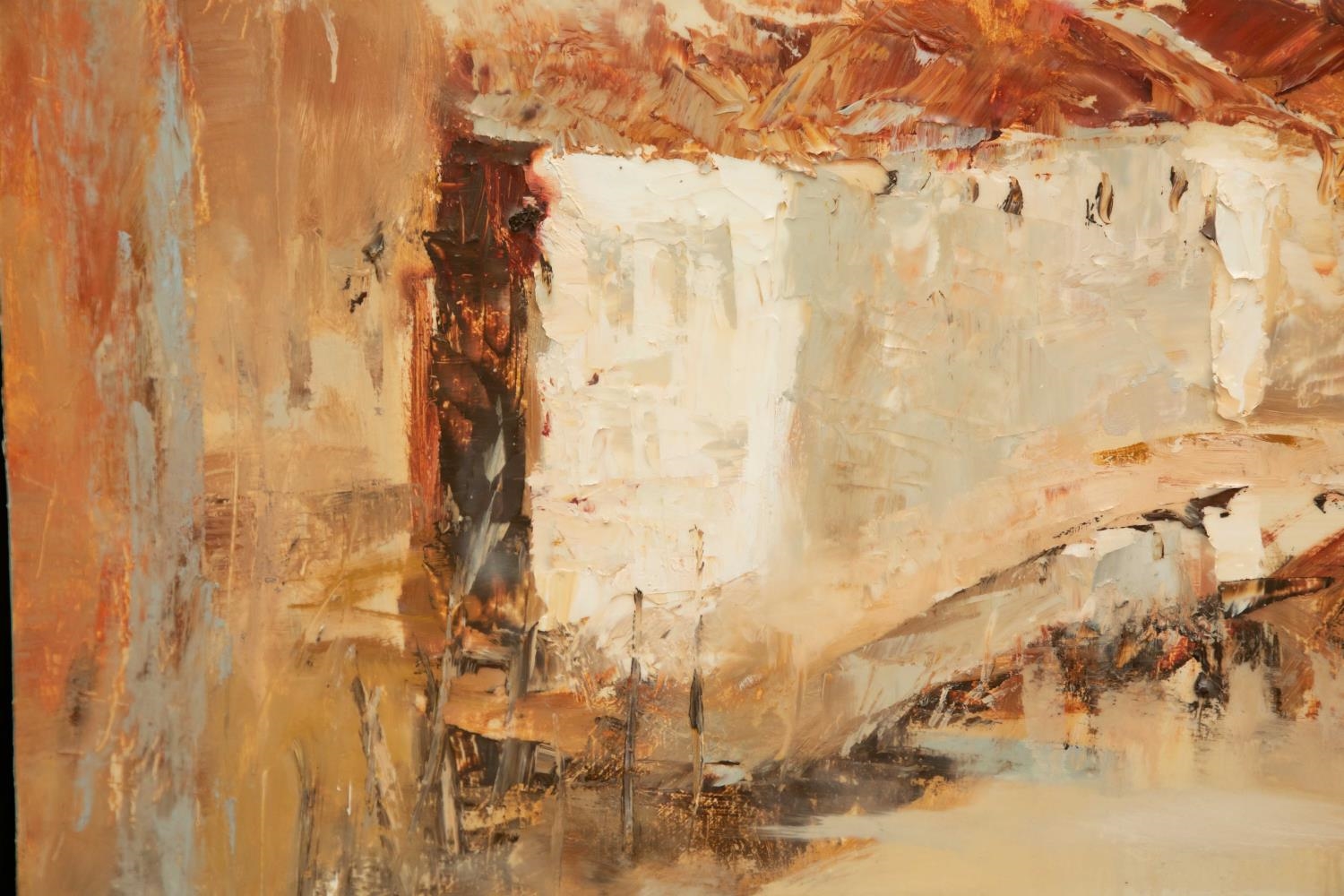 Artwork by Susie Pryor, Susie Pryor, Oil on Panel Venetian Scene Painting, Made of Oil on Panel