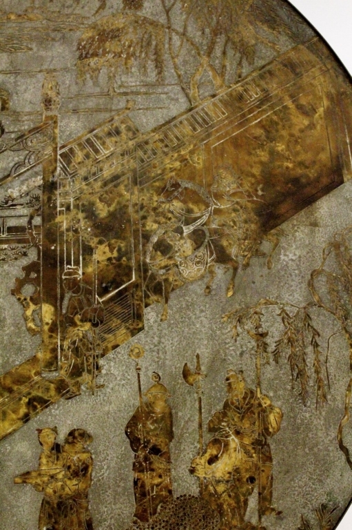 Artwork by Philip LaVerne, LaVerne Bronze Round "Chan" Coffee Table, Made of patinated bronze metal