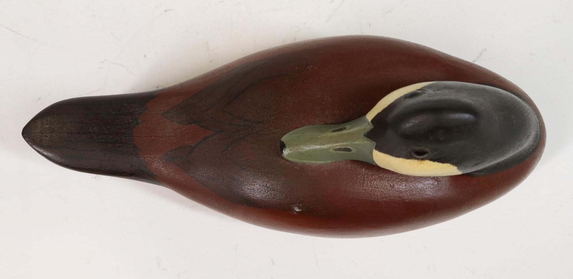 Don Keller | Ruddy preening male, painted wood duck decoy | MutualArt