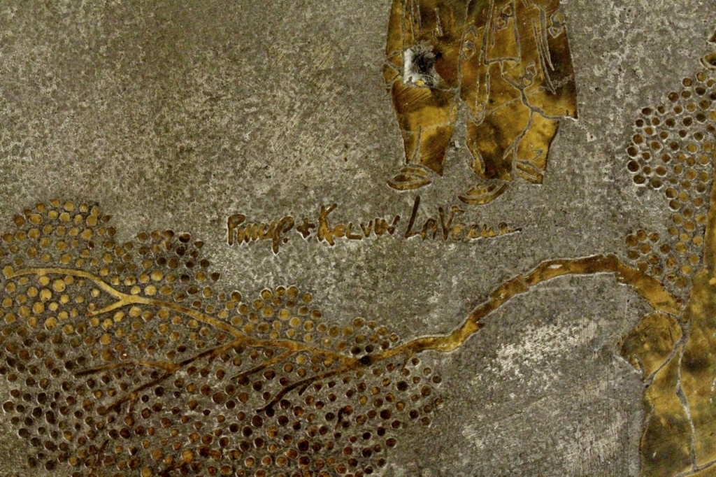 Artwork by Philip LaVerne, LaVerne Bronze Round "Chan" Coffee Table, Made of patinated bronze metal