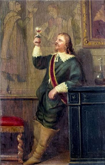 Edwin Hughes | Man with Glass of Wine (1874) | MutualArt