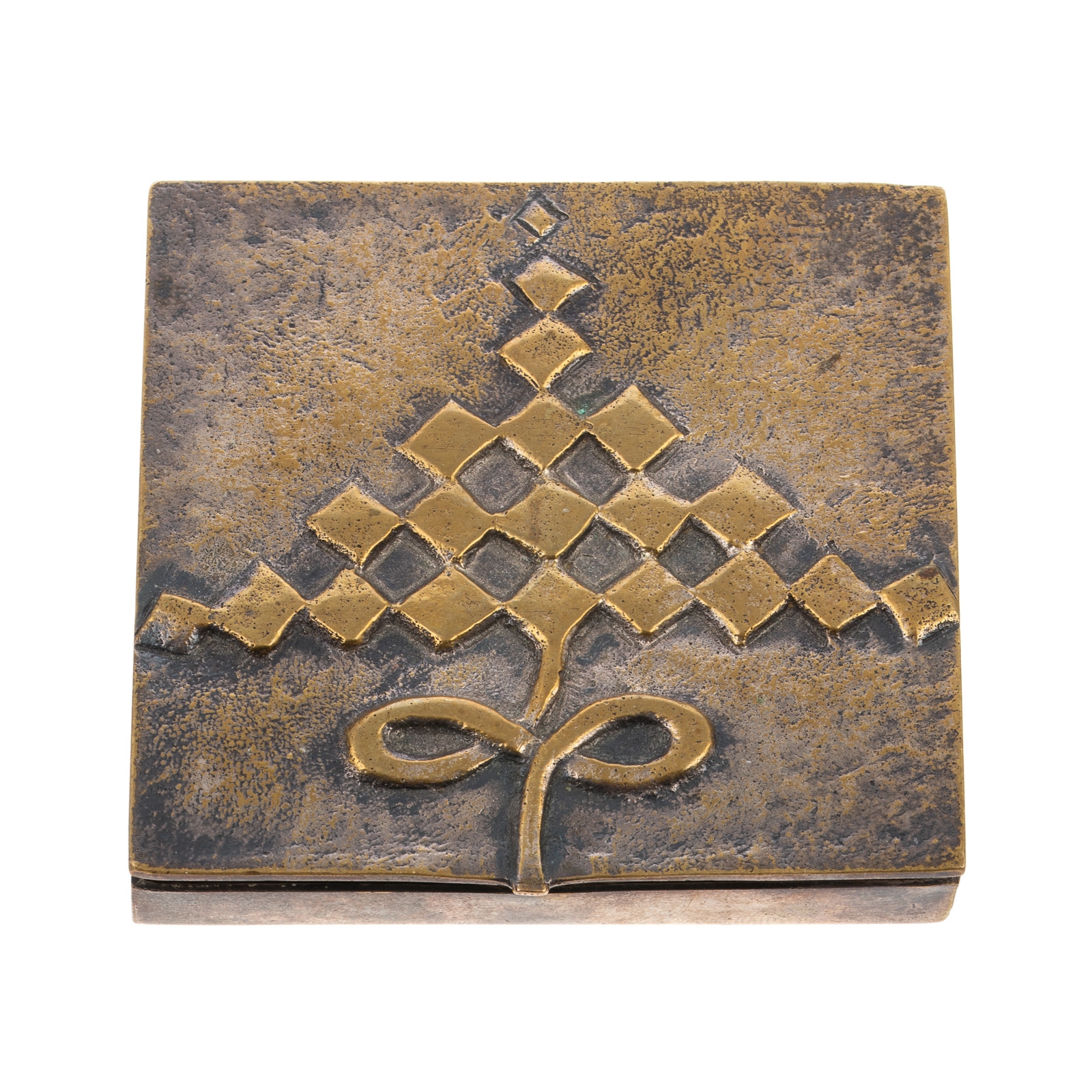 Line Vautrin | A Line Vautrin Silvered Bronze Compact (1960s) | MutualArt