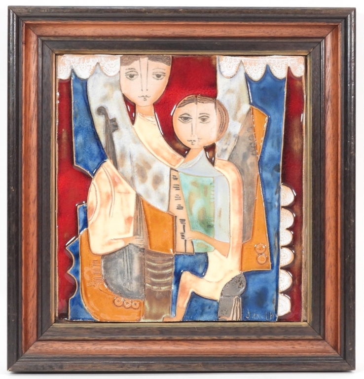 Artwork by Ruth Faktorowicz, 2PC Ruth Faktor MCM Ceramic Plaques, Made of Ceramic