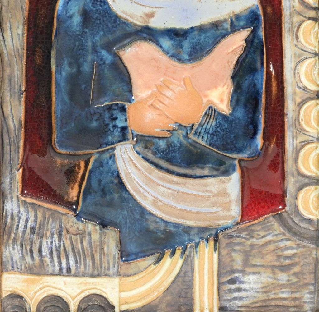 Artwork by Ruth Faktorowicz, 2PC Ruth Faktor MCM Ceramic Plaques, Made of Ceramic