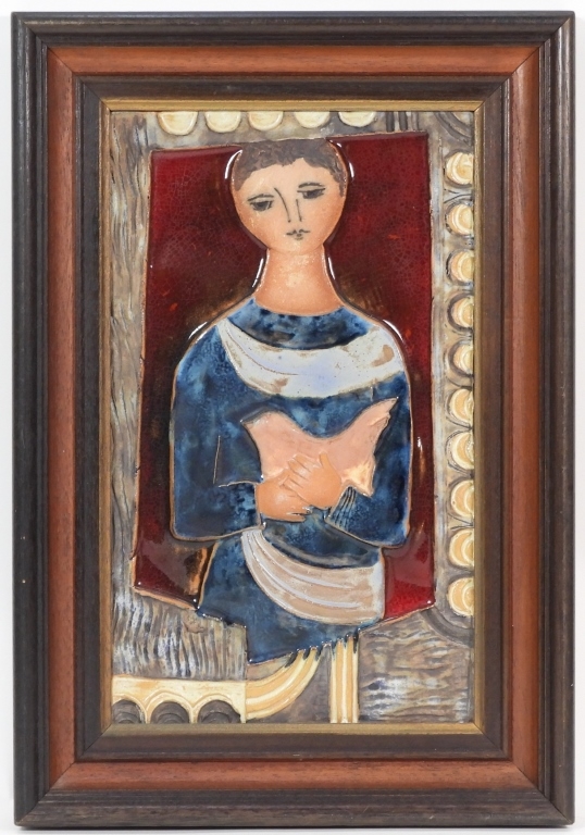 Artwork by Ruth Faktorowicz, 2PC Ruth Faktor MCM Ceramic Plaques, Made of Ceramic