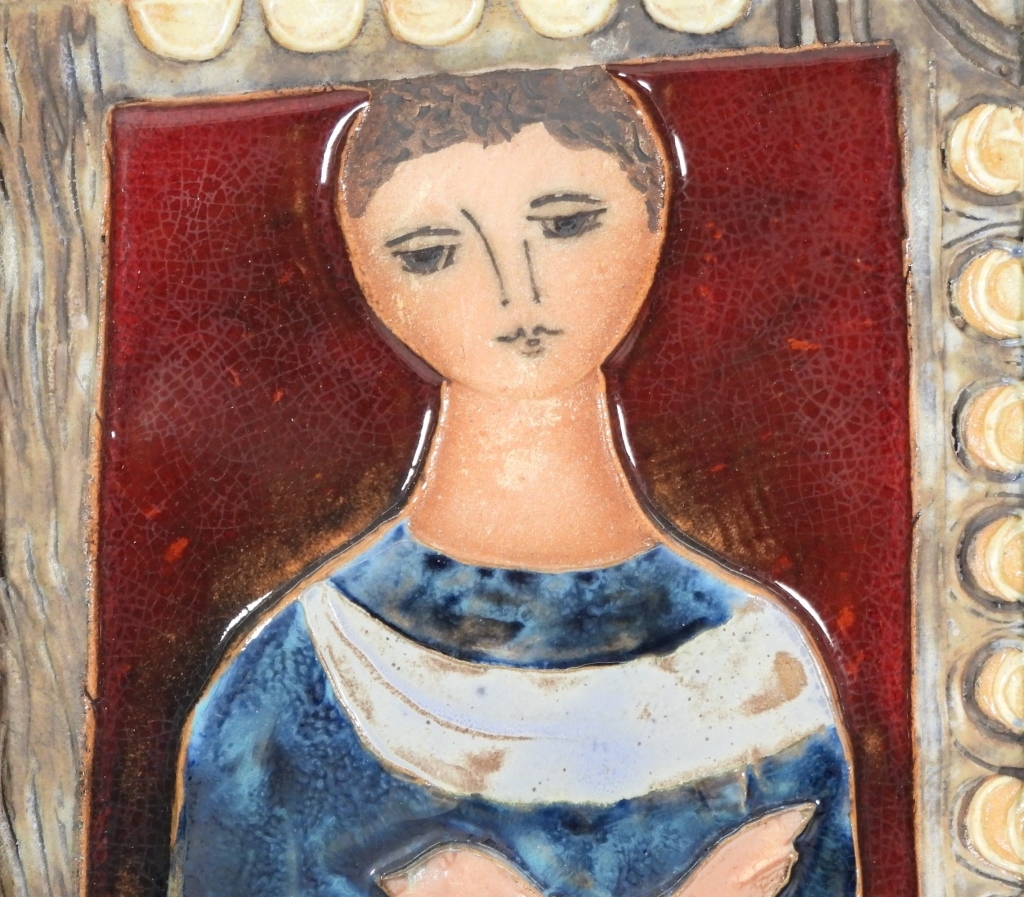 Artwork by Ruth Faktorowicz, 2PC Ruth Faktor MCM Ceramic Plaques, Made of Ceramic