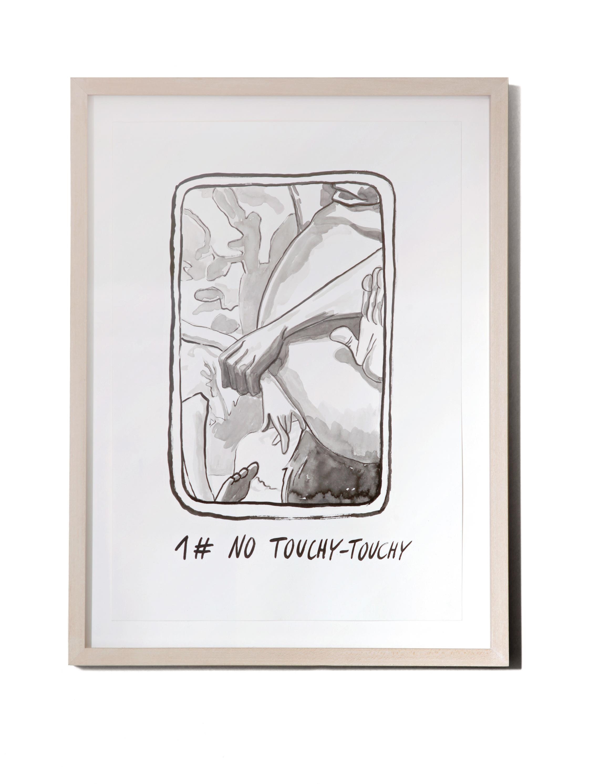 Artwork by Oliver Riedel, 1# no touchy-touchy, Made of Tusche auf Papier