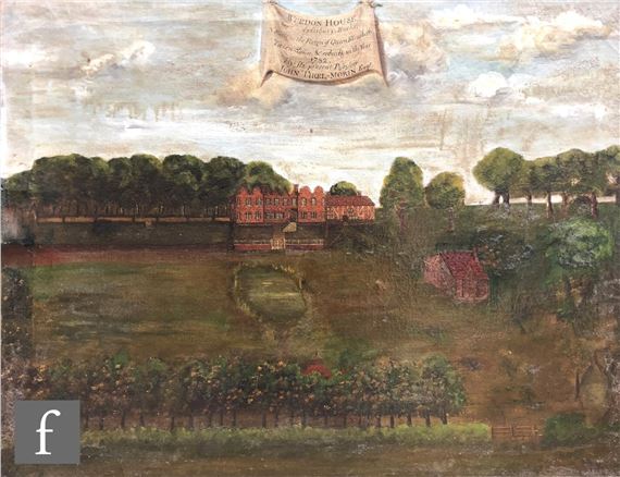 Weedon House and grounds by English Naïve School, 18th Century