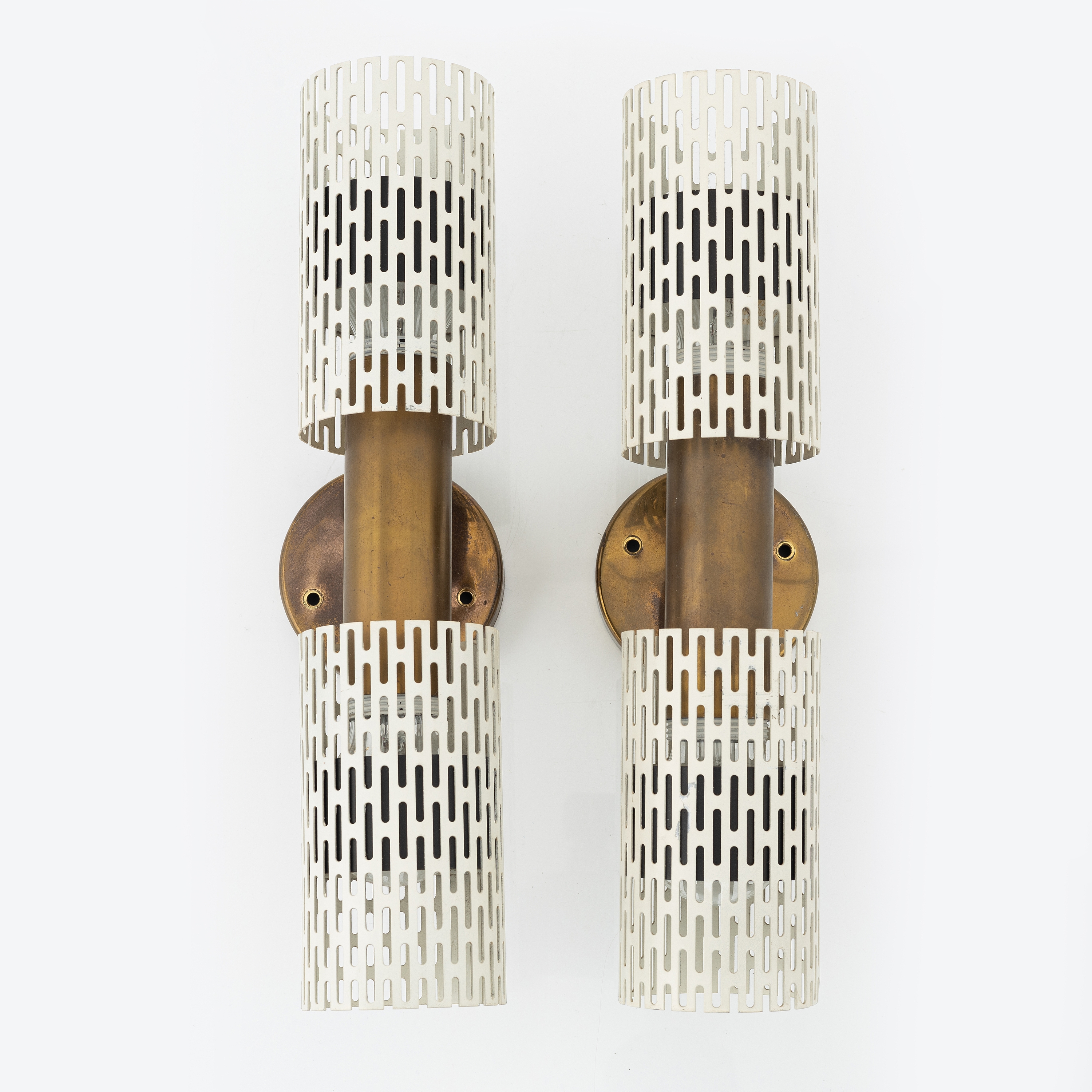 Artwork by Harald Notini, Harald Notini, a pair of model 11262 wall lights, Böhlmarks, 1940's/1950's.