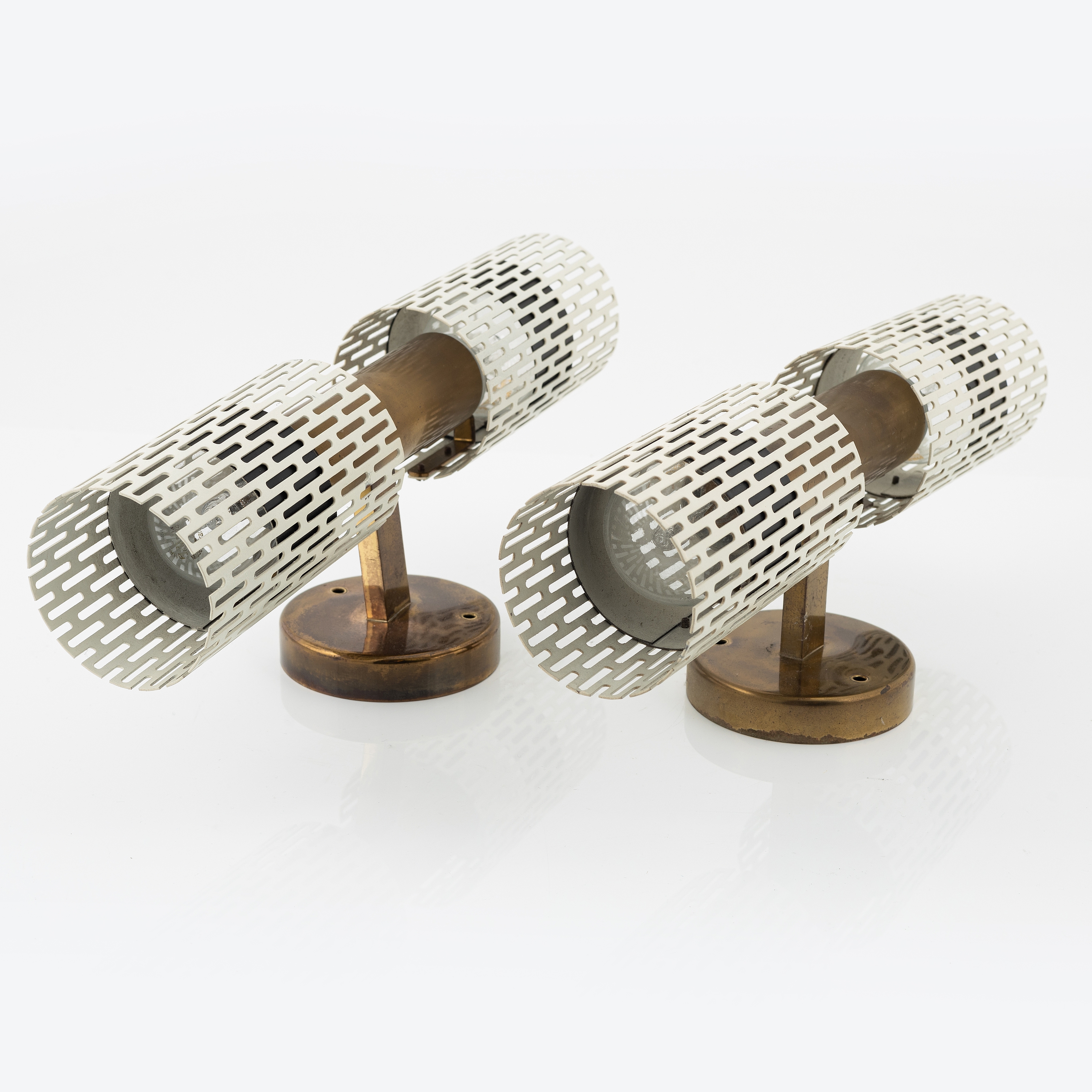 Artwork by Harald Notini, Harald Notini, a pair of model 11262 wall lights, Böhlmarks, 1940's/1950's.