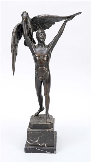 Gustav Schmidt | youth dressed in loincloth and helmet | MutualArt