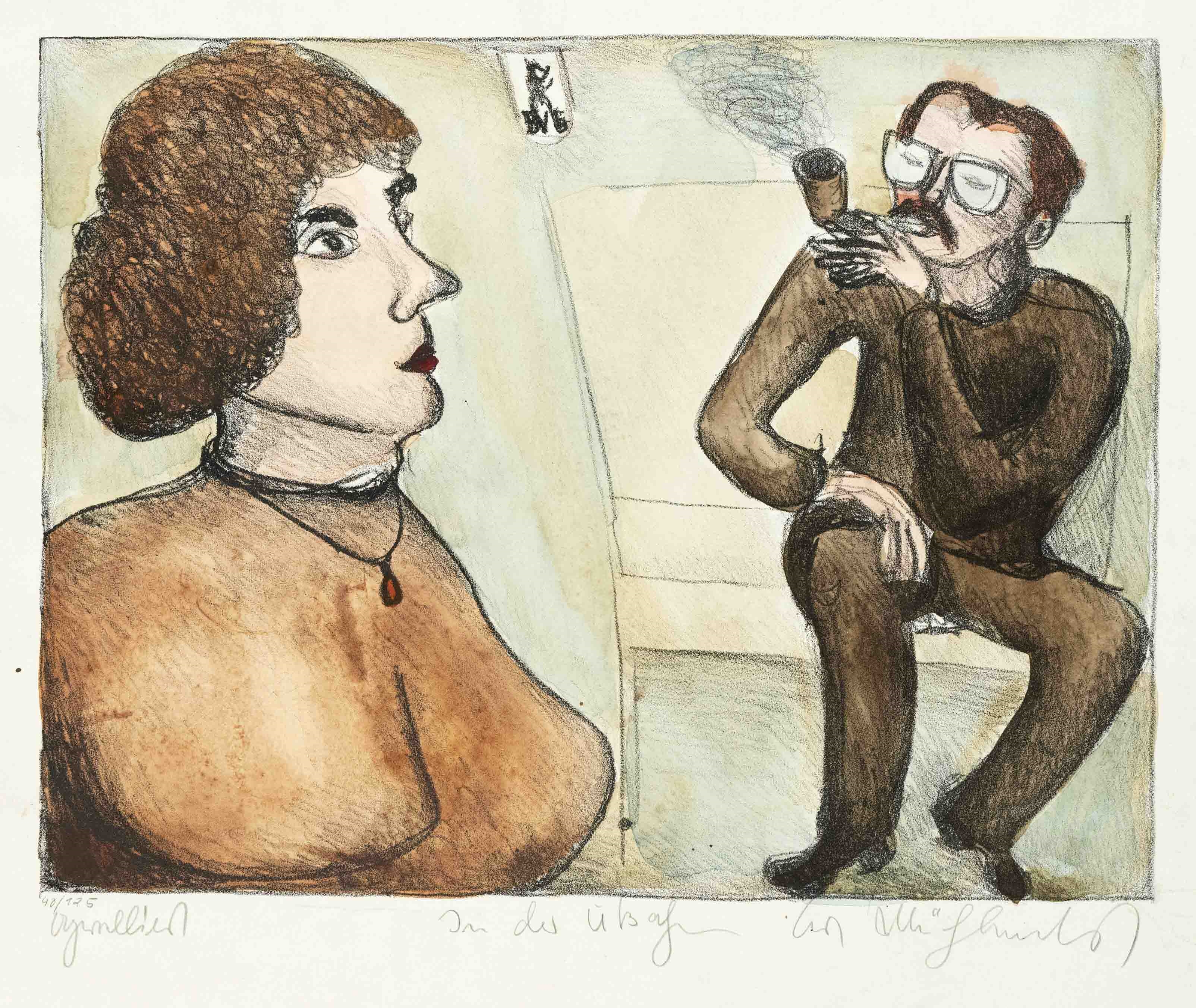 Artwork by Igor Mayor, Russian artist, Made of watercolor and gouache on paper