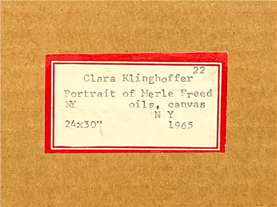 Clara Klinghoffer | Portrait of Merle Freed (1965) | MutualArt