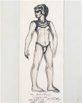 Costume Design for the Minotaur in "Labyrinth" - Rouben Ter-Arutunian