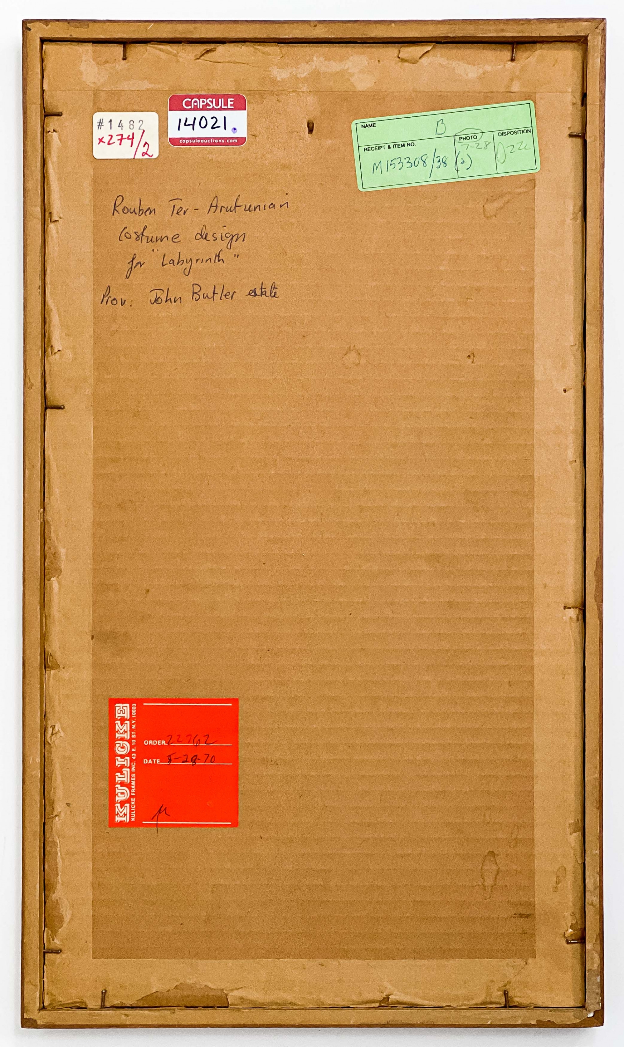 Artwork by Rouben Ter-Arutunian, Costume Design for the Minotaur in "Labyrinth", Made of ink on paper