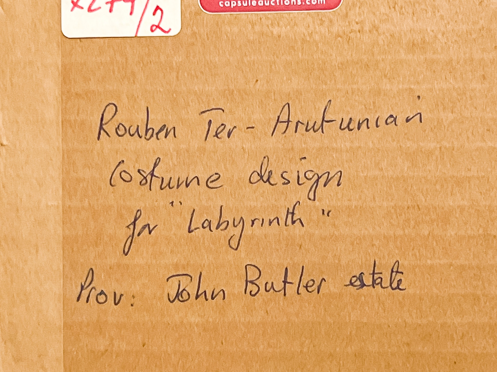 Artwork by Rouben Ter-Arutunian, Costume Design for the Minotaur in "Labyrinth", Made of ink on paper