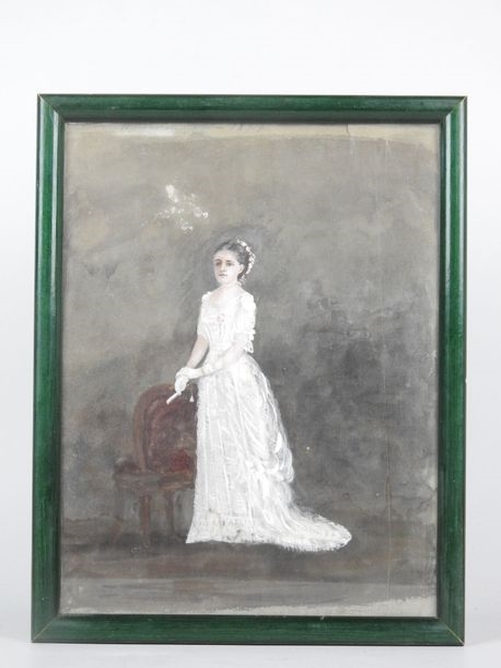 Marguerite Janin | Jeune fille partant au bal (1877) | MutualArt