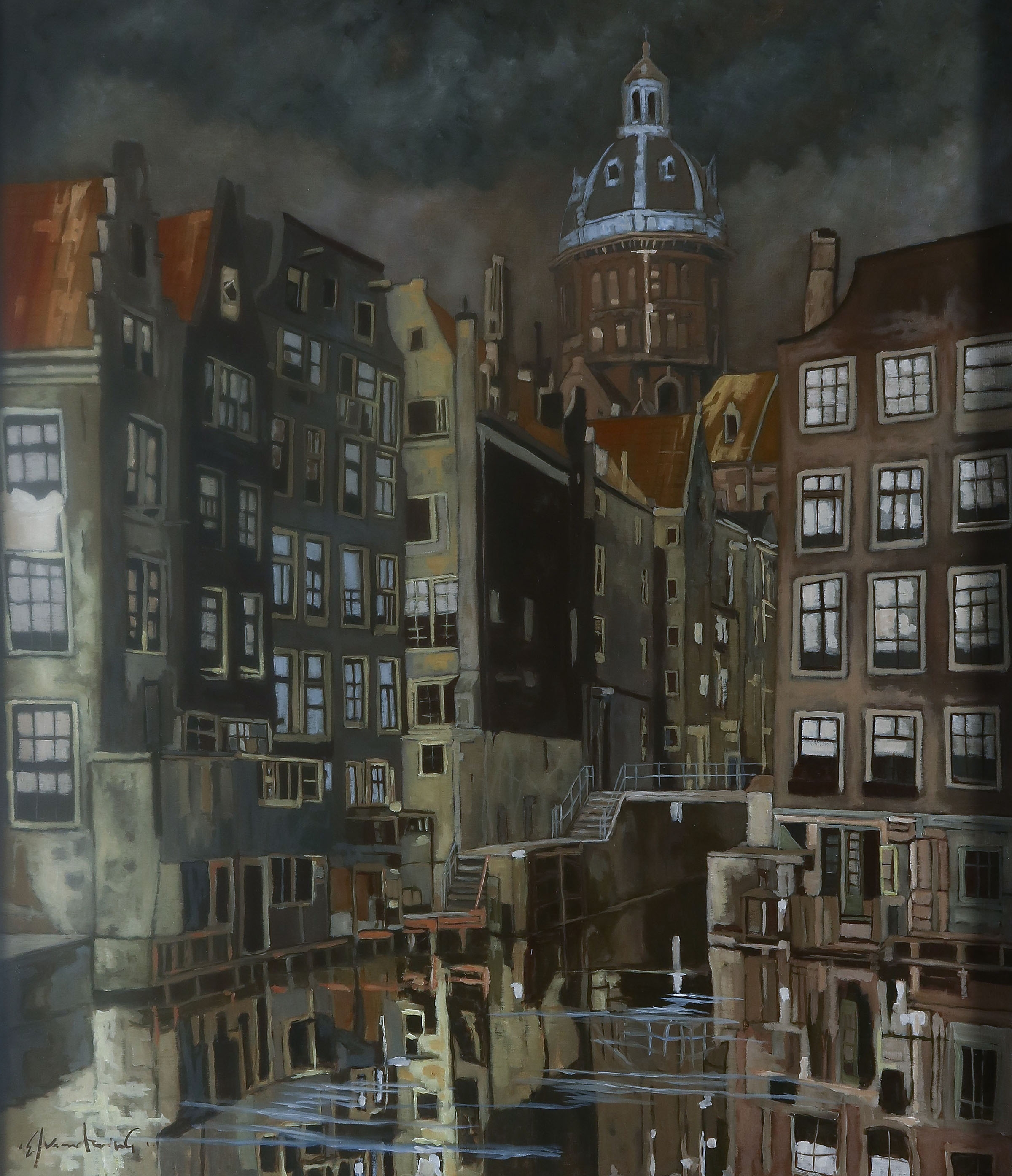 Artwork by Erik-jan Vlaardingen, Oude Zijds Kolkje, Made of Canvas