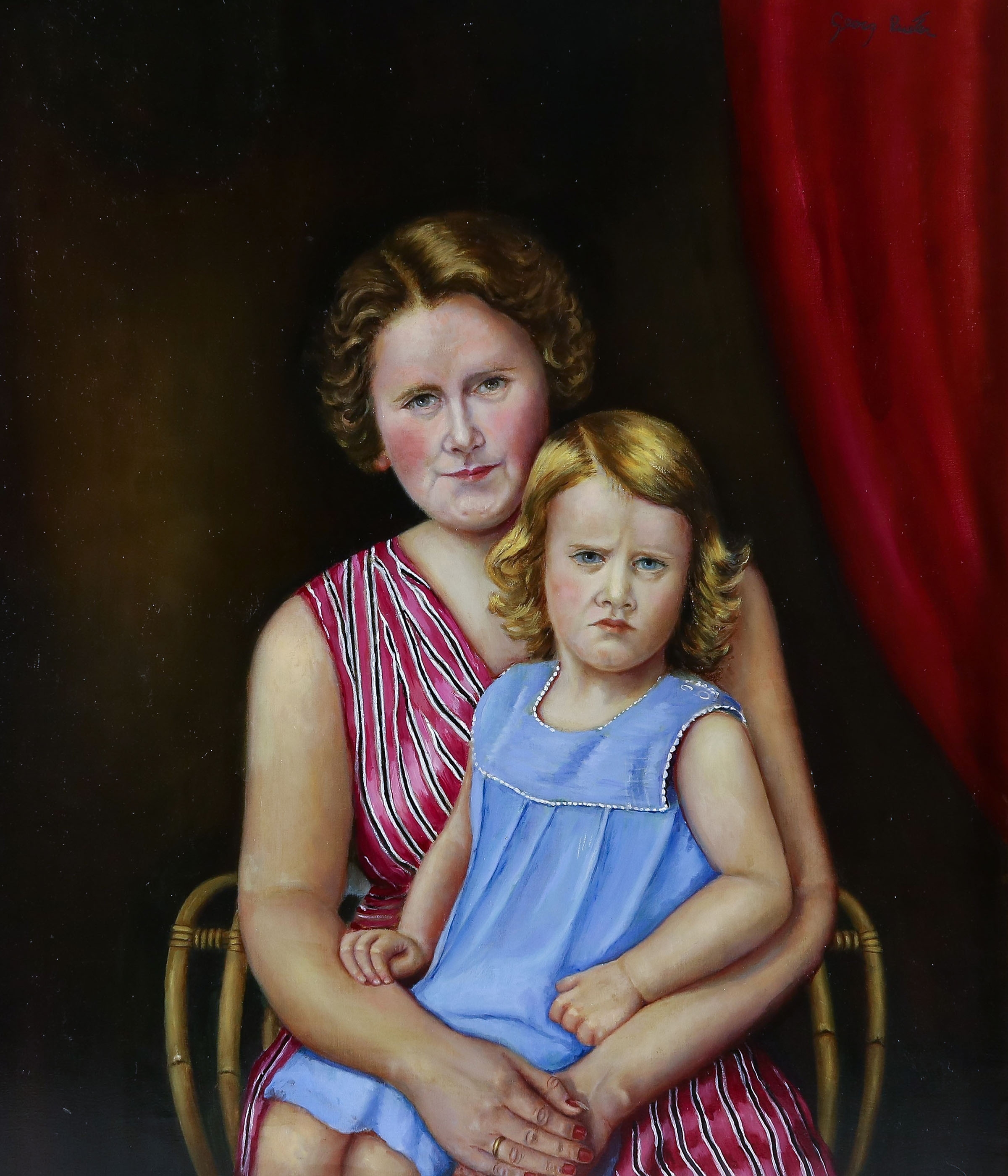 Georg Rueter | Portrait of mother and daughter | MutualArt