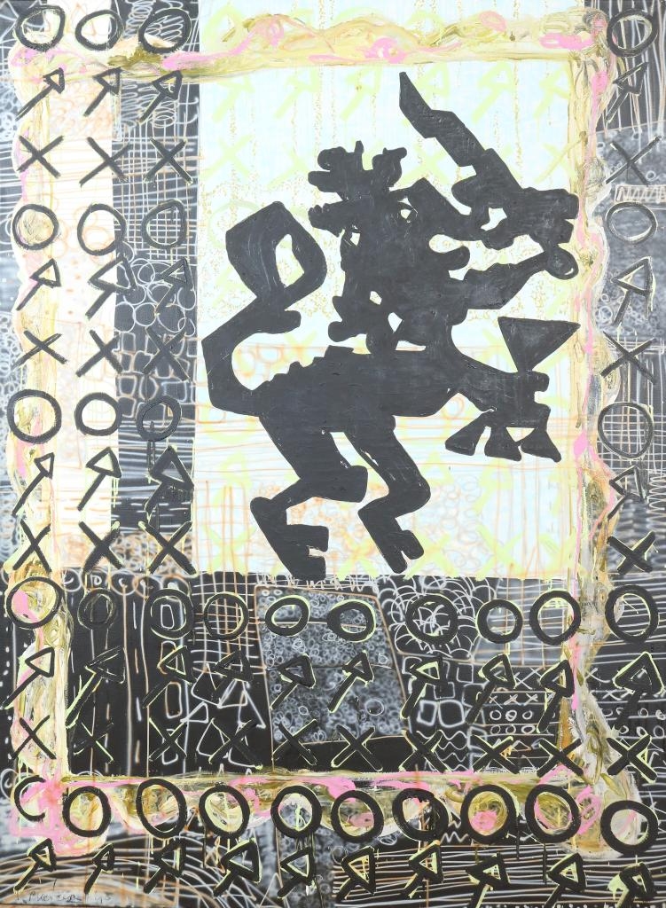 Peter Keizer | Abstract composition with fantasy figure (90) | MutualArt