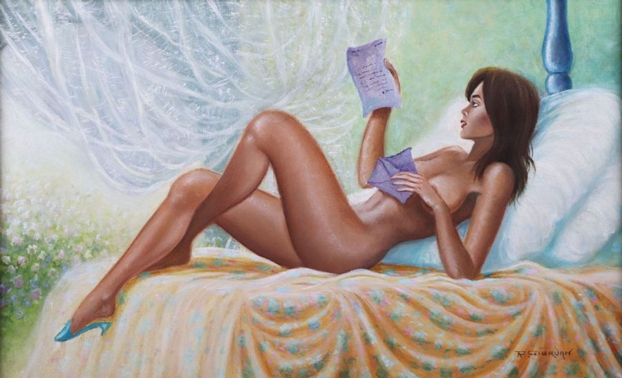 Artwork by Raoul Giordan, Tendre missive