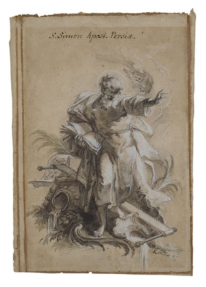 The apostle Simon preaching by Johann Wolfgang Baumgartner