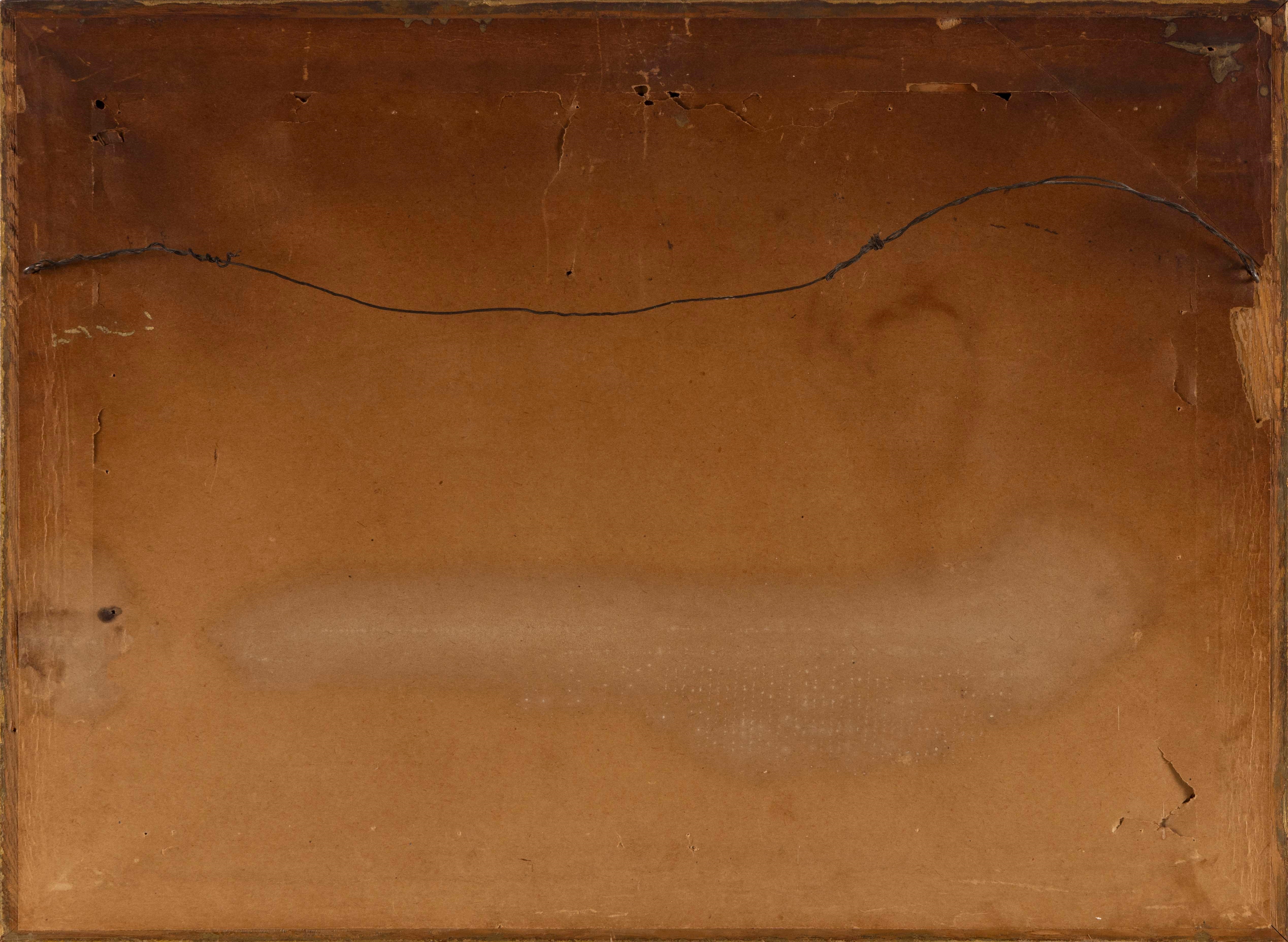 Artwork by Edward A. Harvey, Sunset over the harbor., Made of Watercolor on paper