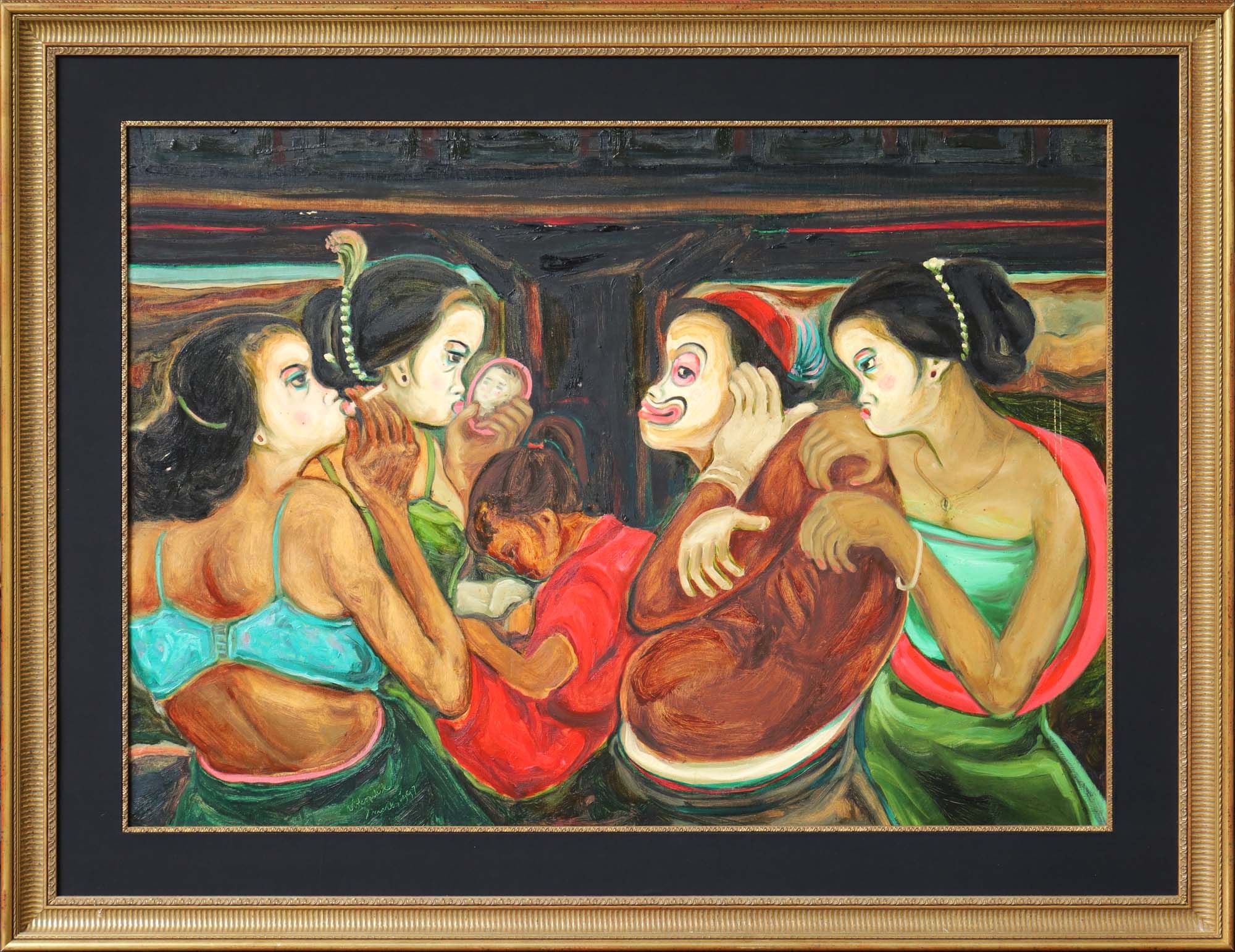 Djoko Pekik | Pengamen Bersolek, 1997 (1997) | MutualArt