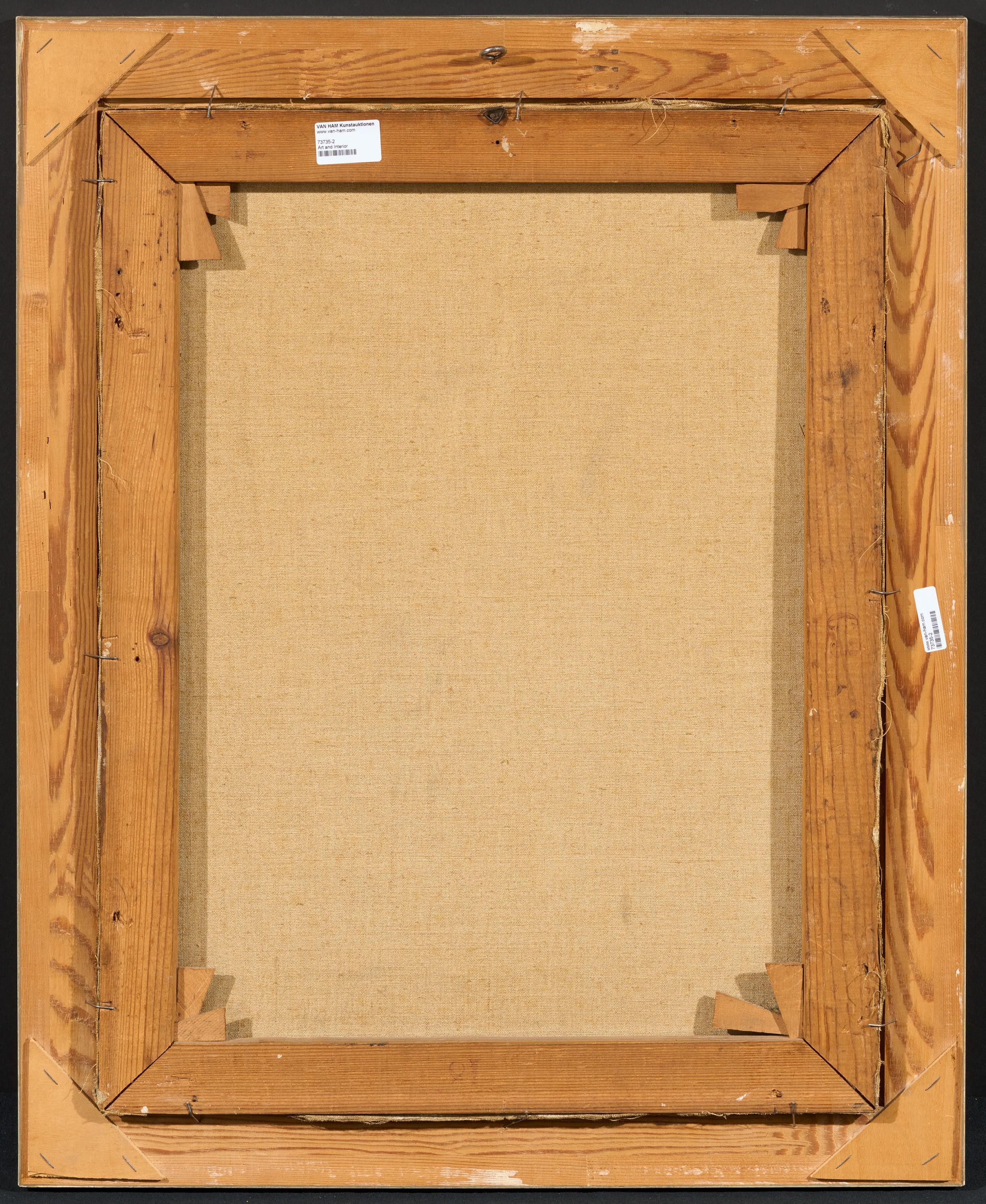 Artwork by Claus Meyer, Strickendes Mädchen.