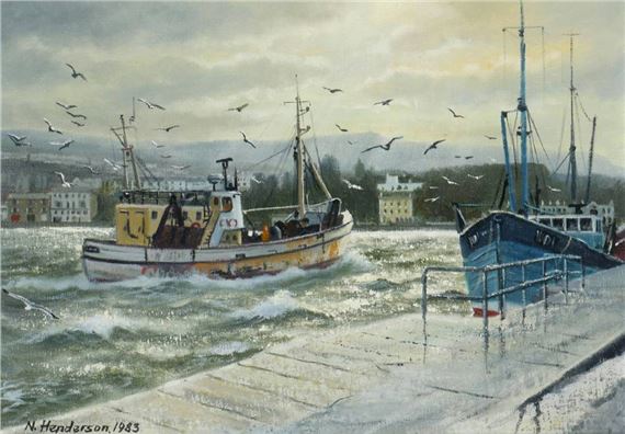 HOWTH HARBOUR, COUNTY DUBLIN by Neville Henderson, 1983