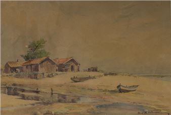 Henri d'HAUTERIVE (XIXth/XXth) Views of the... - Lot 147 - Briscadieu - Henri D'Hauterive