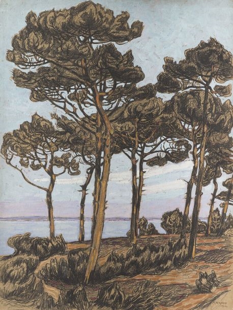 Pierre Gaston Rigaud | Pines on the Basin (1912) | MutualArt